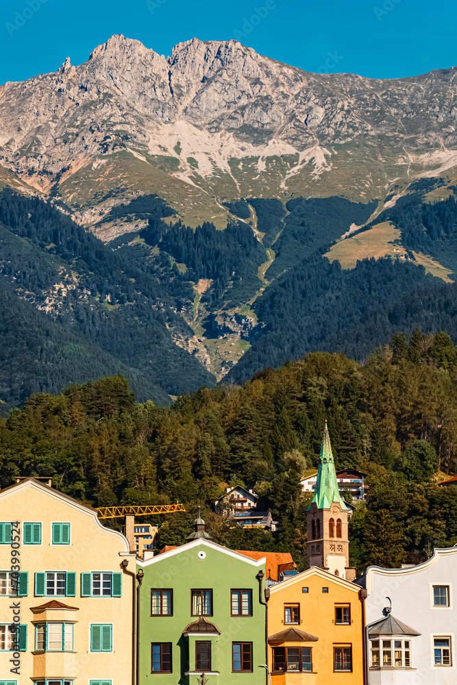 Alpine summer view at Innsbruck, Tyrol, Austria