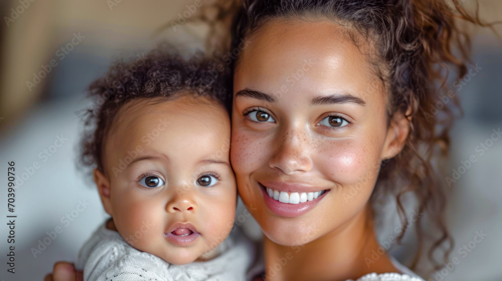 Intercultural a Young Radiant 25 Year old Mother Sharing a Tender Moment with her Baby and both Smiling Warmly Wallpaper Background Brainstorming Family Map Digital Art Magazine Poster Intercultural a Young Radiant 25 Year old Mother Sharing a Tender Moment with her Baby and both Smiling Warmly Wallpaper Background Brainstorming Family Map Digital Art Magazine Poster