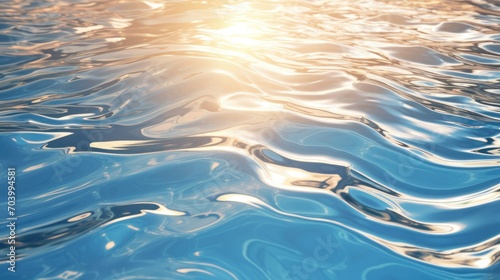  the sun shines brightly over the water of a body of water with ripples on the surface of the water and on the surface of the water is a wavy surface of the water. photo