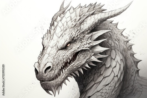  a black and white drawing of a dragon's head with sharp teeth and sharp, sharp, sharp, sharp, sharp, sharp, sharp, sharp teeth.