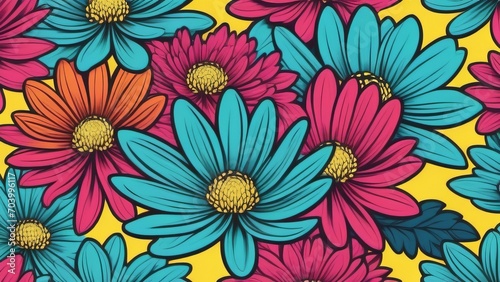 Wallpaper Mural seamless floral pattern ai generated Torontodigital.ca