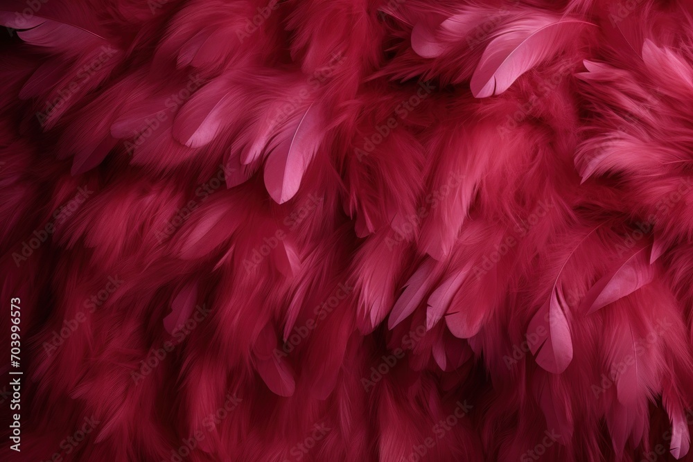  a close up of a red and pink background with a bunch of feathers on the bottom of the image and the bottom of the image of the feathers on the bottom of the image.