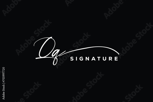 QQ initials Handwriting signature logo. QQ Hand drawn Calligraphy lettering Vector. QQ letter real estate, beauty, photography letter logo design.