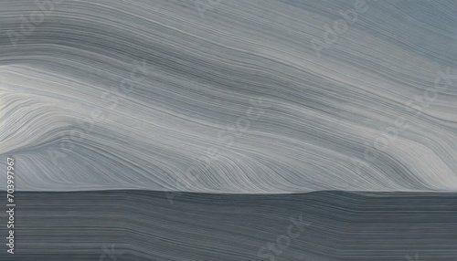 abstract flowing designed horizontal banner with very dark blue silver and light slate gray colors fluid curved lines with dynamic flowing waves and curves