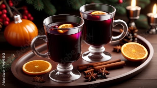 christmas mulled wine ai generated photo