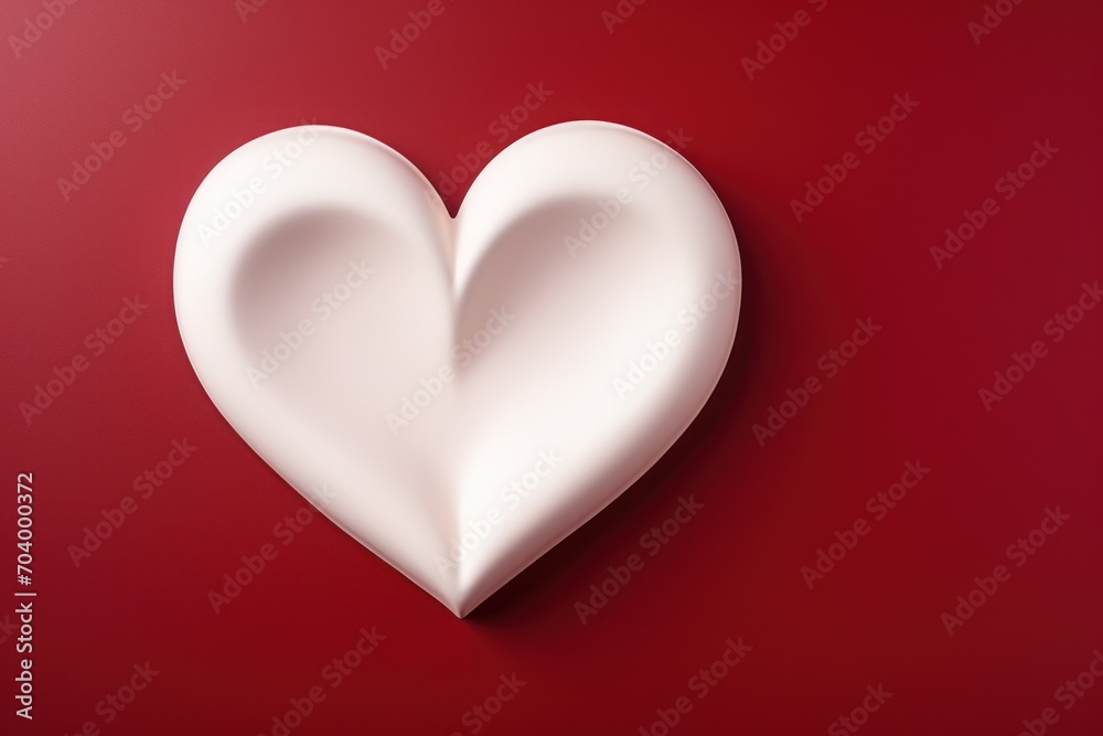  a paper heart on a red background with a shadow in the shape of a heart on a red background with a shadow in the shape of a heart on a red background.