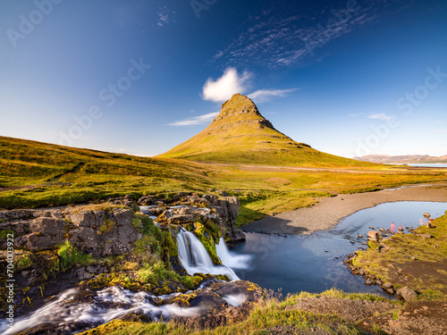 Kirkjufell moutain at sunset in Iceland