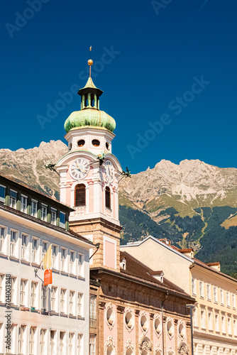 A church on a sunny summer day at Innsbruck, Tyrol, Austria