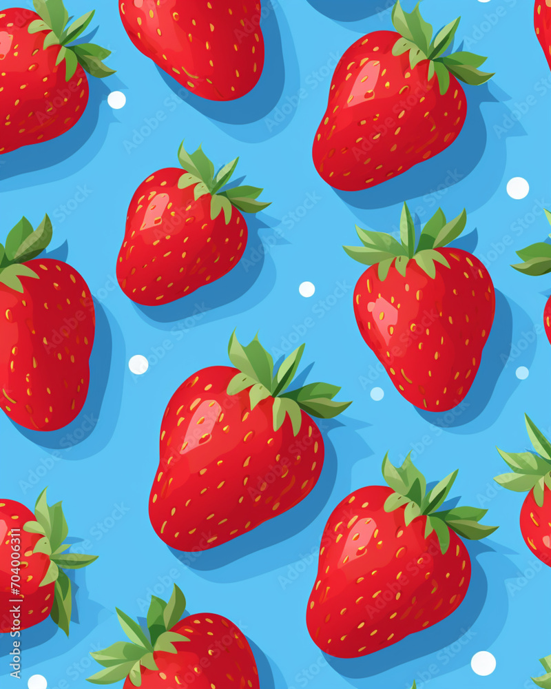 Patrón fondo frutillas Patrón fondo frutillas