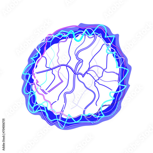 light electric orb cartoon. energy effect, ball lightning, magic circle light electric orb sign. isolated symbol vector illustration