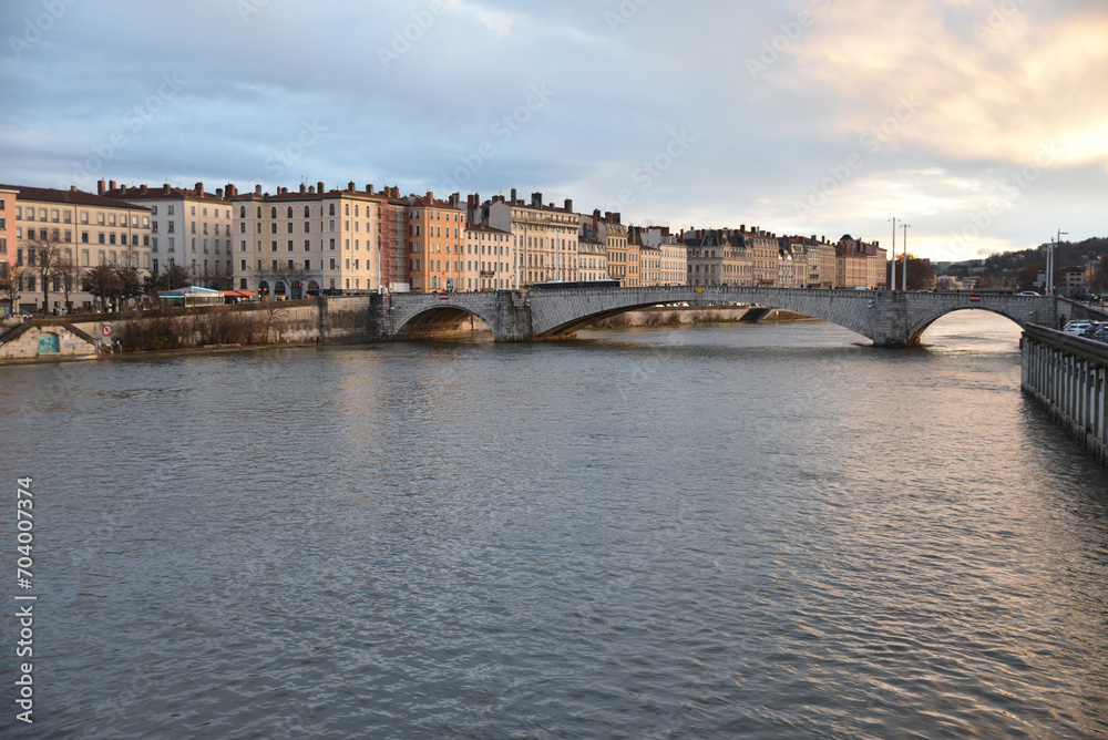  Pont sur la Saône à Lyon. France