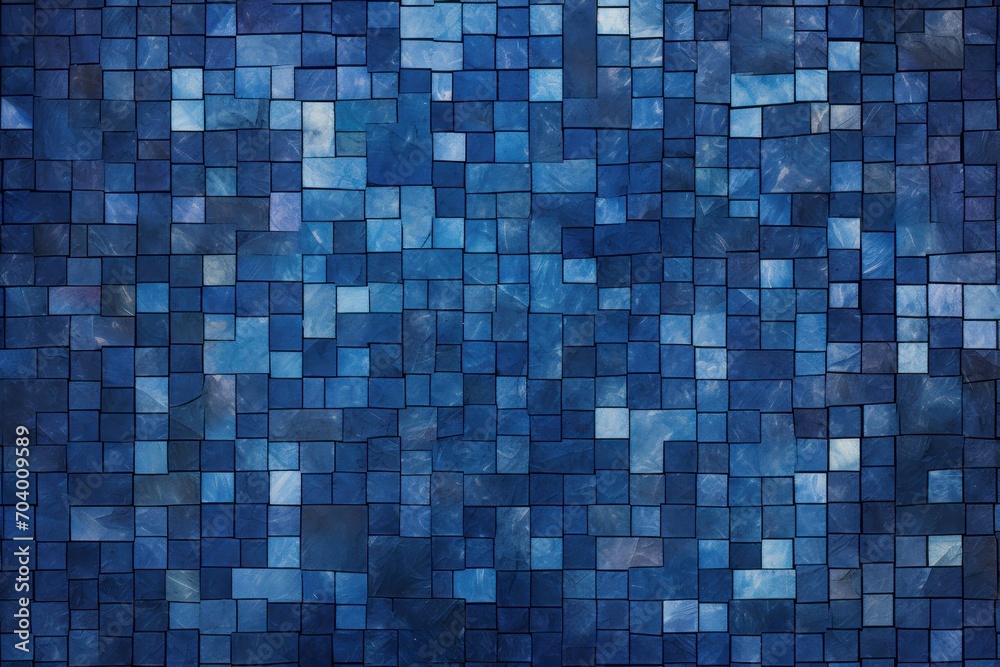 a blue tiled wall with lots of different shades of blue in the middle of the tile, with a blue sky in the middle of the middle of the tiles. a blue tiled wall with lots of different shades of blue in the middle of the tile, with a blue sky in the middle of the middle of the tiles.