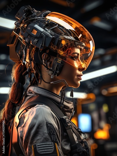 robot with helmet © Saad
