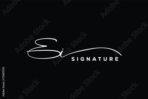 EI initials Handwriting signature logo. EI Hand drawn Calligraphy lettering Vector. EI letter real estate, beauty, photography letter logo design.