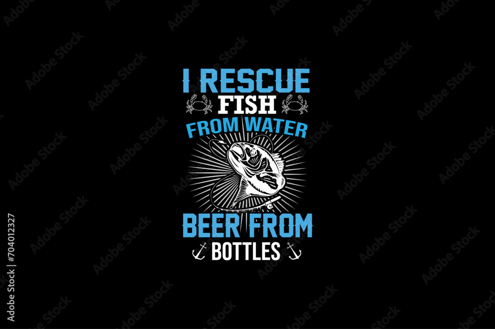 Naklejka premium Fishing t-shirt design