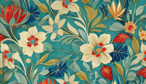 vintage floral background patchwork ager wallpaper pattern