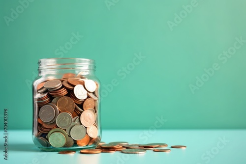 coins in jar photo