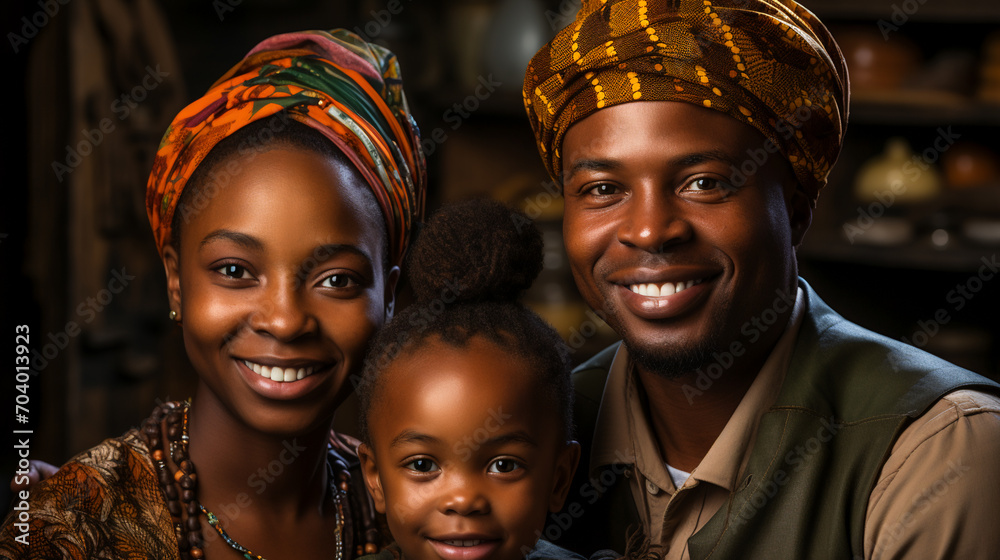 Smiling Faces of an African Family Smiling Faces of an African Family