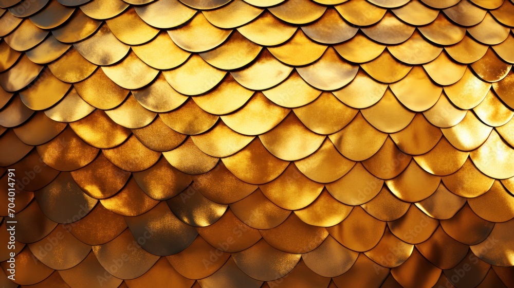a close up view of a shiny gold fish scale pattern on a surface that looks like it could be used as a background or wallpaper for a backdrop or backdrop. a close up view of a shiny gold fish scale pattern on a surface that looks like it could be used as a background or wallpaper for a backdrop or backdrop.