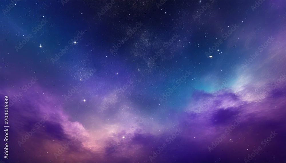 vibrant cosmic indigo gradient clouds with shimmering stars pc desktop wallpaper background ai generated