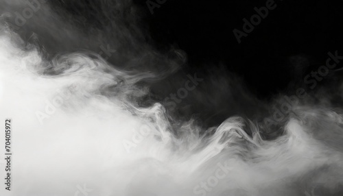 abstract black and white smoke blot wave horizontal contrast copy space background