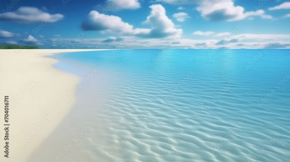  an image of a beach that looks like it has a lot of sand on the shore and water in the middle of the beach, and clouds in the sky.
