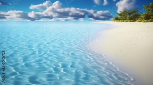  an image of a beach that looks like it could be in the ocean or in the middle of the ocean with a lot of clouds in the sky above it.