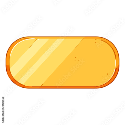 level gold game button cartoon. luxury plate, mobile banner, fantasy asbonus level gold game button sign. isolated symbol vector illustration