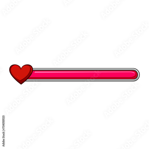 level health bar cartoon. ui interface, loading hemeter, 8bit load level health bar sign. isolated symbol vector illustration