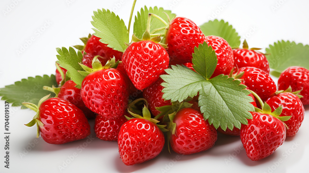 Fresh strawberries isolated on white background Fresh strawberries isolated on white background