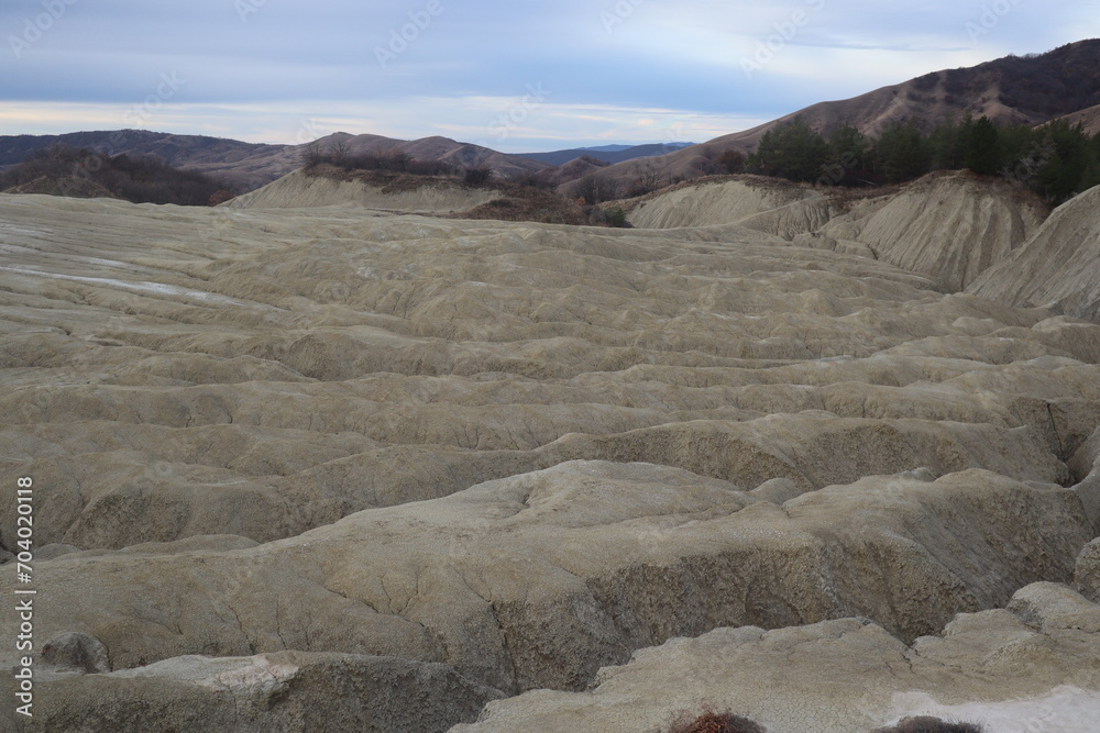 Muddy volcanoes in Buzau, Romania