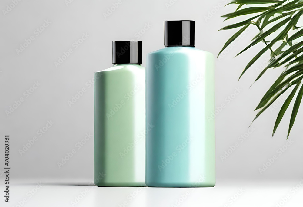 Plastic bottle for products, shampoo bottle, beauty products, brand and design Plastic bottle for products, shampoo bottle, beauty products, brand and design