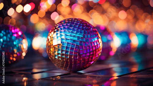 Disco ball.  Night party background