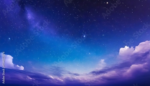 indigo blue dark gradient mystical sky with clouds and stars phone background wallpaper ai generated © Slainie