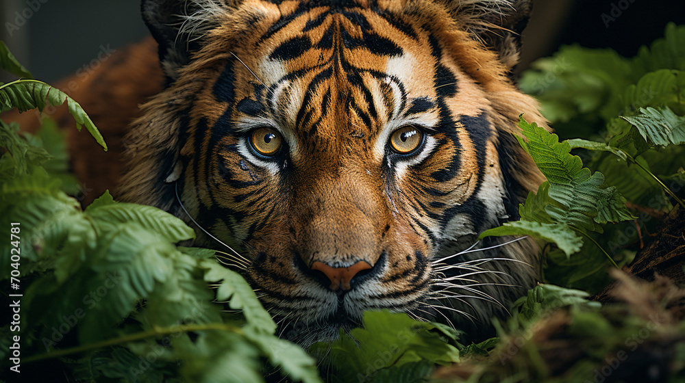 Tiger in grass Tiger in grass