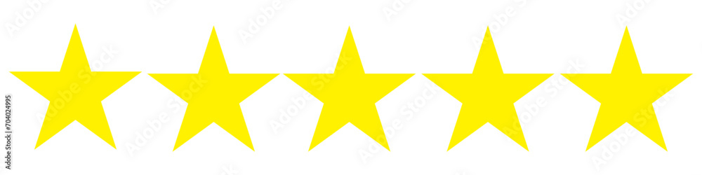 Obraz premium Five stars customer product rating review flat icon for apps and websites 111