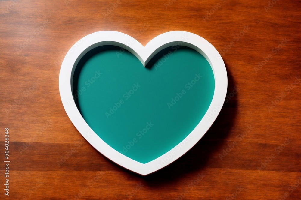 Heart shaped frame on a wooden floor with space for your text. Heart shaped frame on a wooden floor with space for your text.