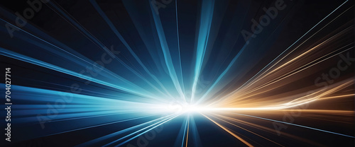 Futuristic technology wave background with rays and spotlight
