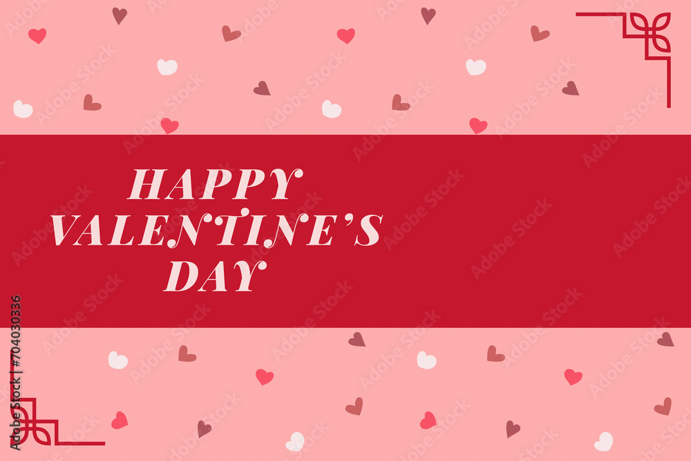 Happy Valentine's day greeting card, abstract background with colorful hearts pattern, graphic design illustration wallpaper Happy Valentine's day greeting card, abstract background with colorful hearts pattern, graphic design illustration wallpaper