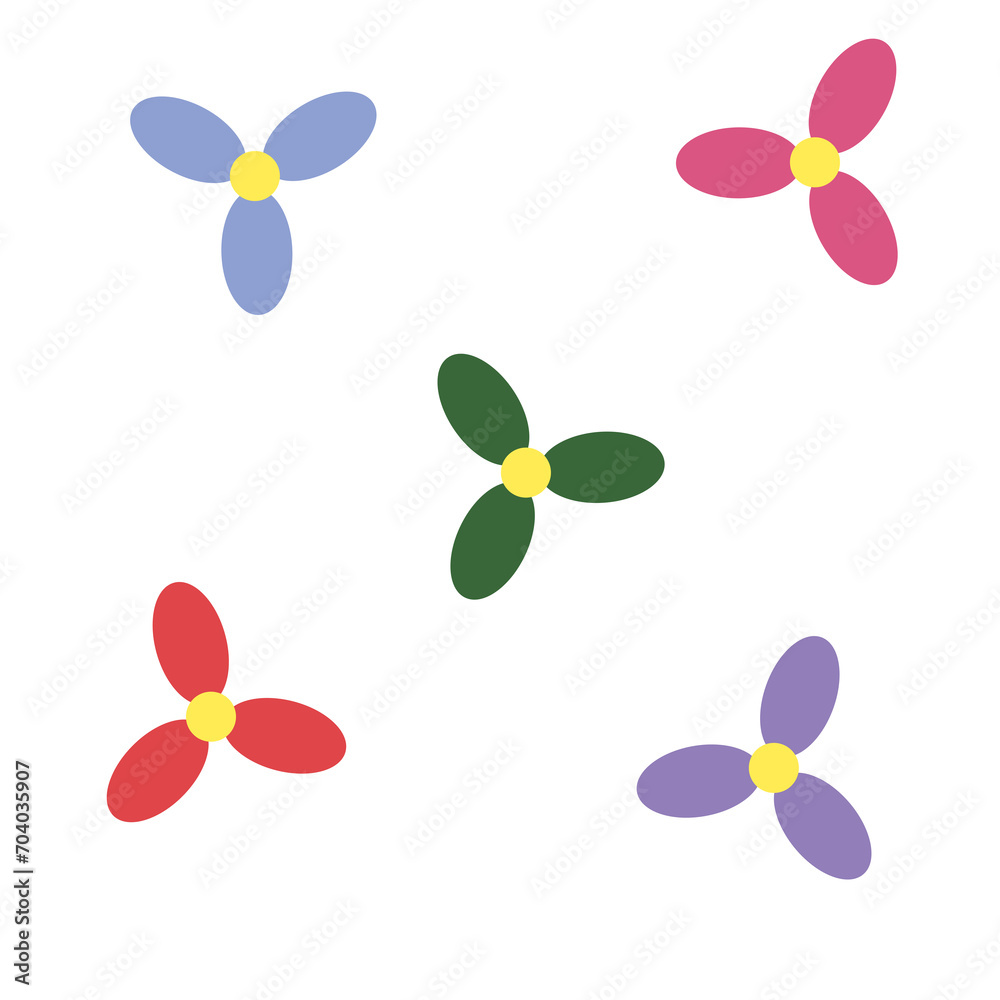 Set of flowers Set of flowers