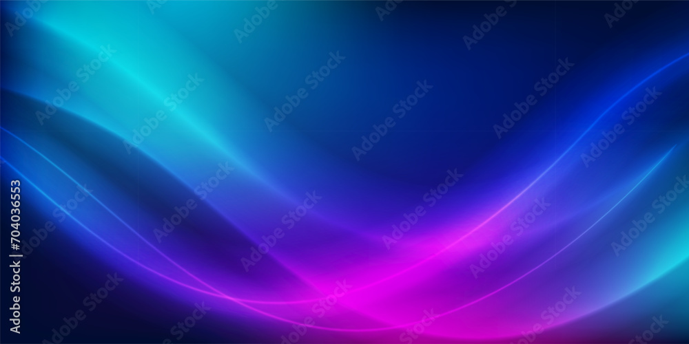 Naklejka premium Digital technology futuristic internet network connection blue purple background, abstract cyber information communication, Ai big data science, innovation future tech, line dot illustration vector