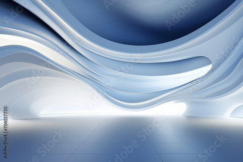 Beautiful abstract background for presentation in white colors. AI Generated.