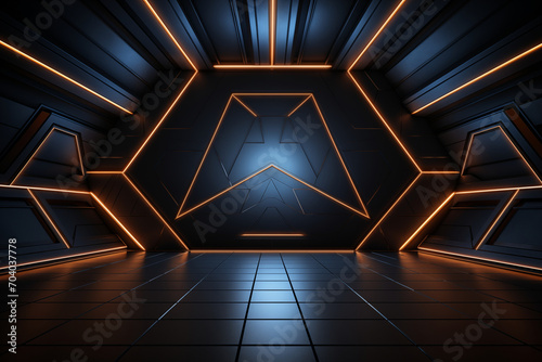 Beautiful abstract background for presentation in dark colors. AI Generated.
