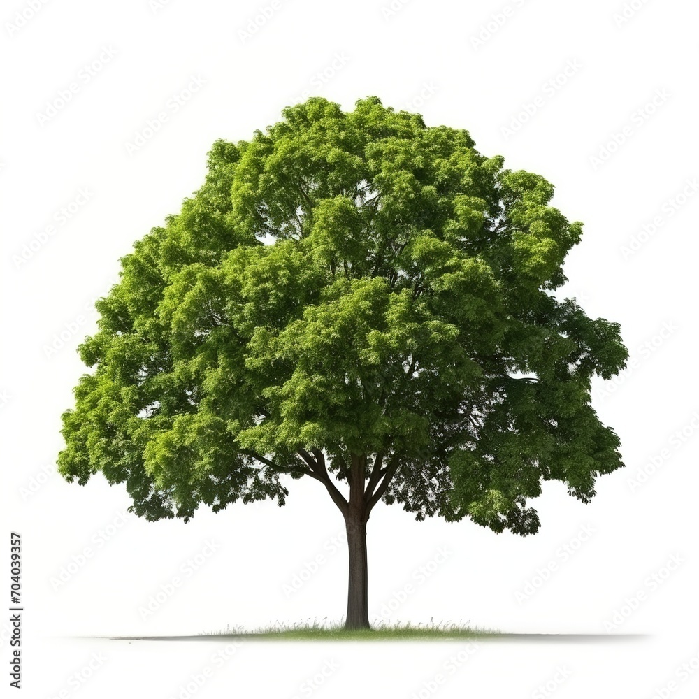 Obraz premium single green tree with lush foliage