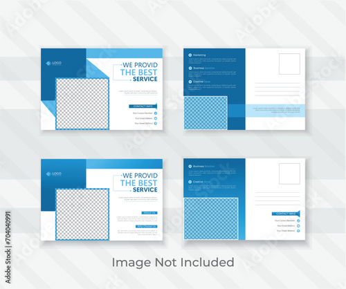 Creative modern  postcard design template