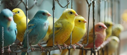 Air quality testing using canaries in a ex-coal mine's cage. photo