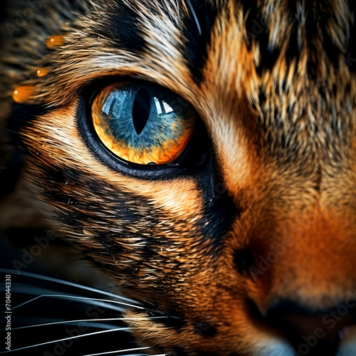 Intense Gaze of the Wild: Generative AI Crafted Fierce Feline Eyes