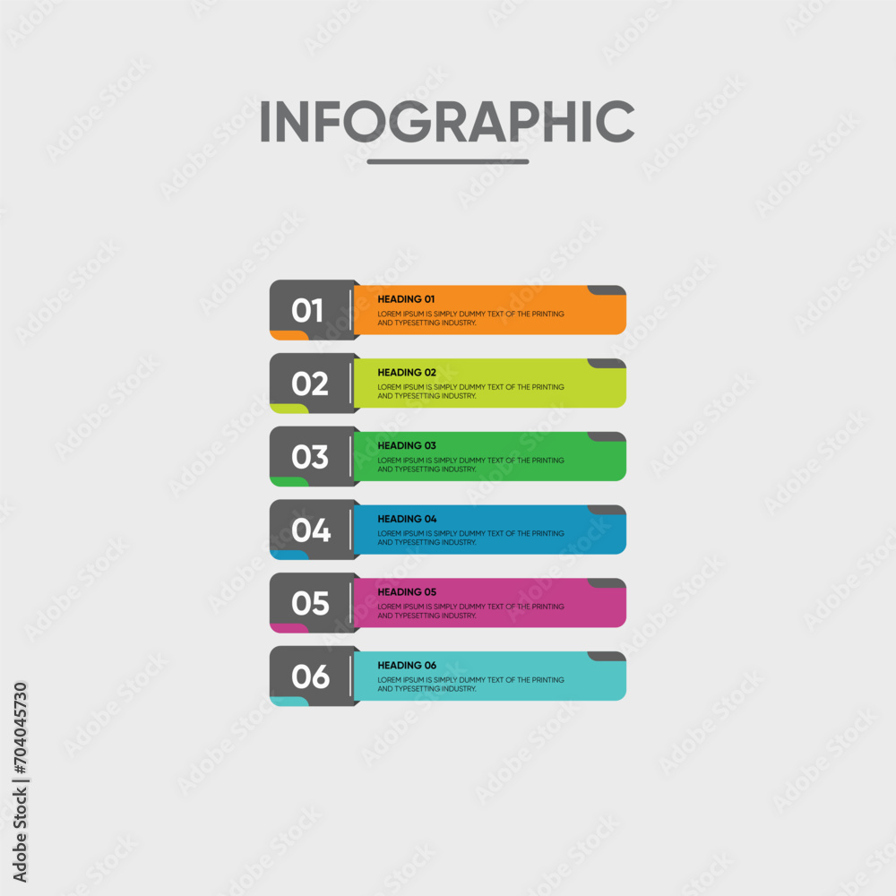 Vector flat timeline professional steps infographic