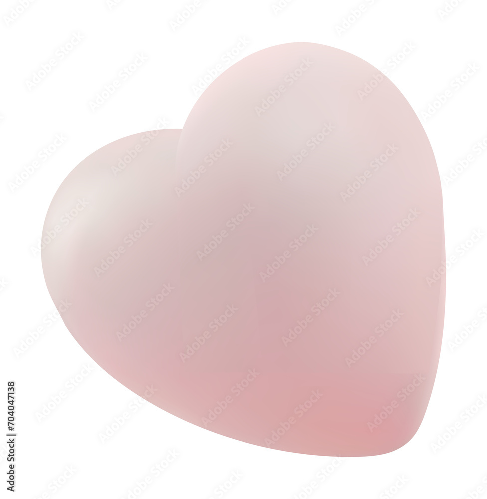 White heart 3d icon. 3d heart illustration for Valentine's Day White heart 3d icon. 3d heart illustration for Valentine's Day