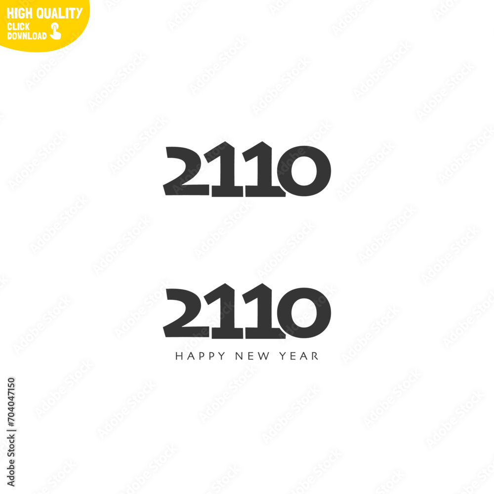 Creative Happy New Year 2110 Logo Design Creative Happy New Year 2110 Logo Design